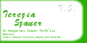 terezia szauer business card